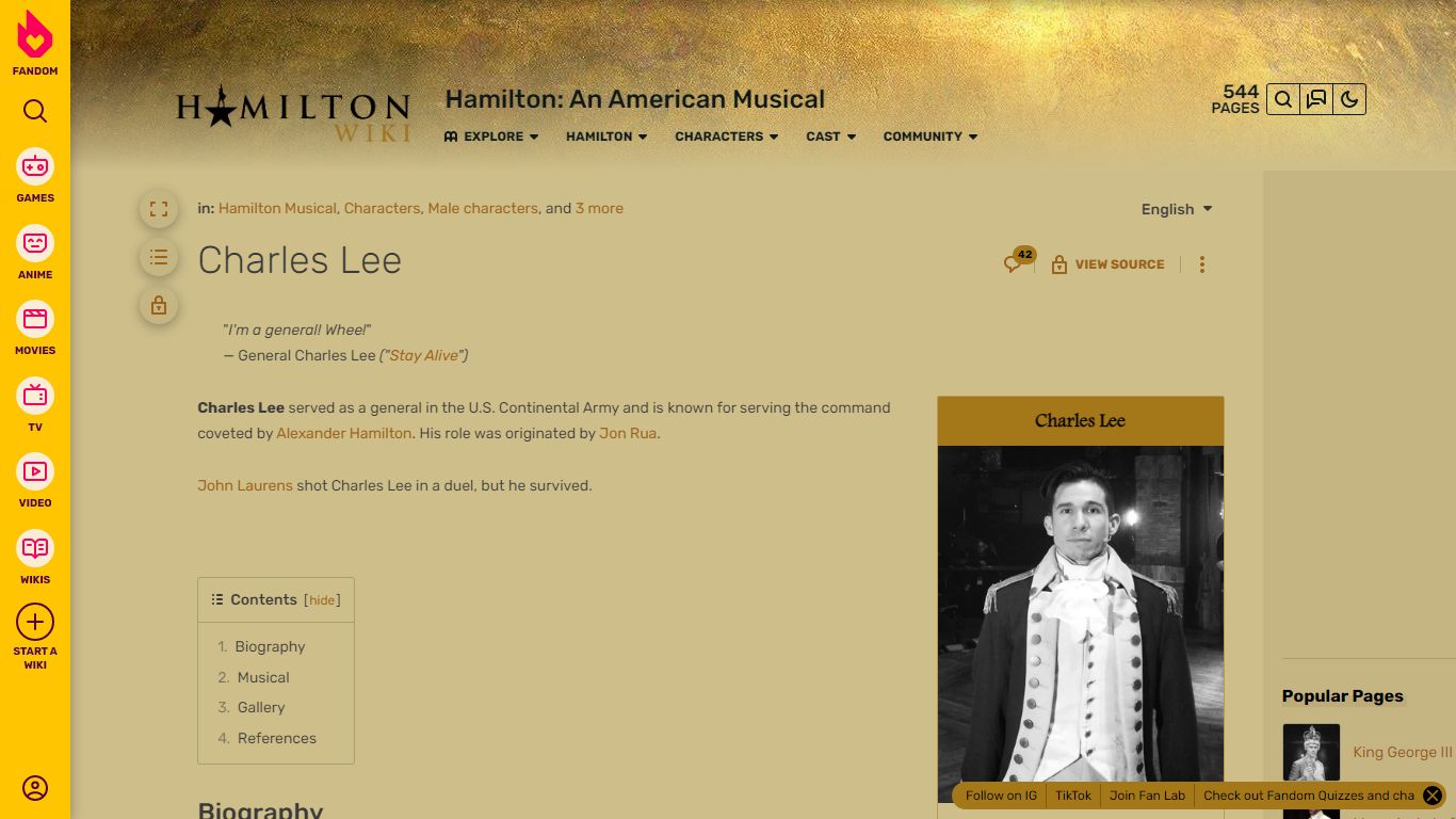 Charles Lee | Hamilton Wiki | Fandom